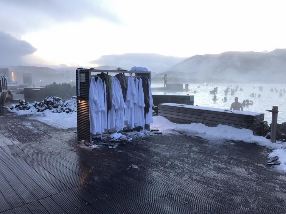 Blue Lagoon Iceland hanging rack